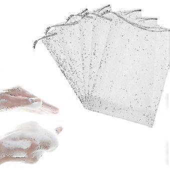 50pcs Sæbe net sæbepose sæbe med snor rengøringsværktøjer 11 * 9cm hvid