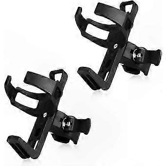 No-Screw Universal Bike Water Bottle Holder, 360-Degree Rotating Cup Cage, 2-Pack