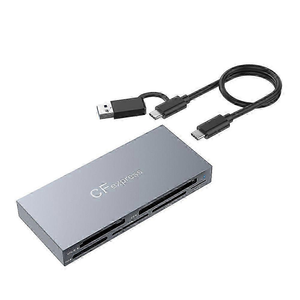 8 in 2 CFexpress Type B//XD/MS/SD/TF Card Reader Adapter 10Gbps Multi Memory Card Reader for XP for