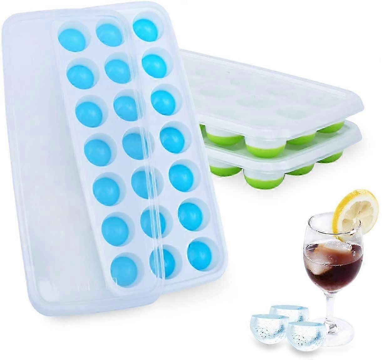 Ice Cube Trays 4 Pack Flexible Silicone Ice Cube Trays