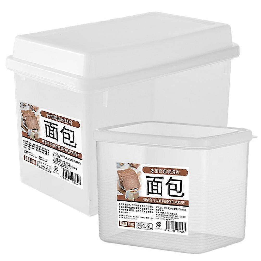 Bread Box Transparent Plastic Bread Holder for Storage Use 2Pcs Set