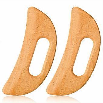 2 Pcs Wooden Gua Sha Massage Tools, Body Scraping Board for Women and Men, Relax Muscles, Neck and Shoulders