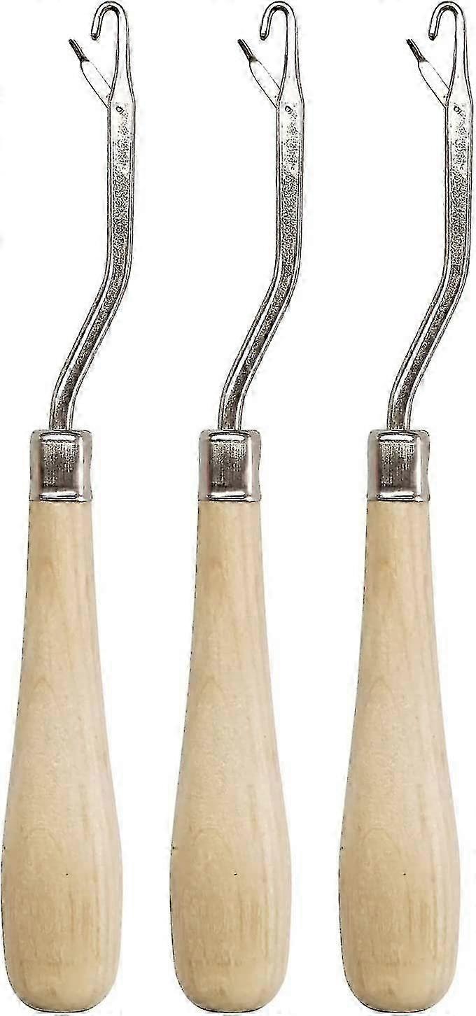 Latch Hook Tools, 3pack Wooden Bent Latch Hooks