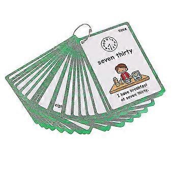 19Pcs Time Expression Flash Cards Educational Learning Set