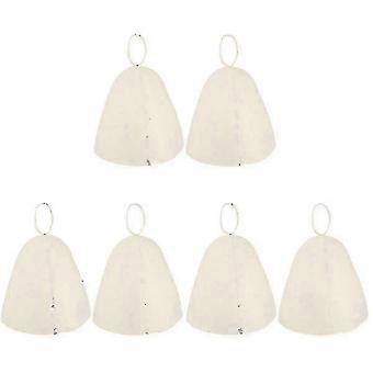 8 Pcs Felt Sauna Hat Thickened Comfortable Bathing Hat Lightweight 6 Pcs