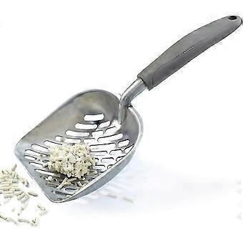 Cat Litter Scoop, Durable Metal Litter Scoop, Strainer With Deep Scoop And Ergonomic Handle, Made Of Solid Aluminum, Jumbo Size 26-27