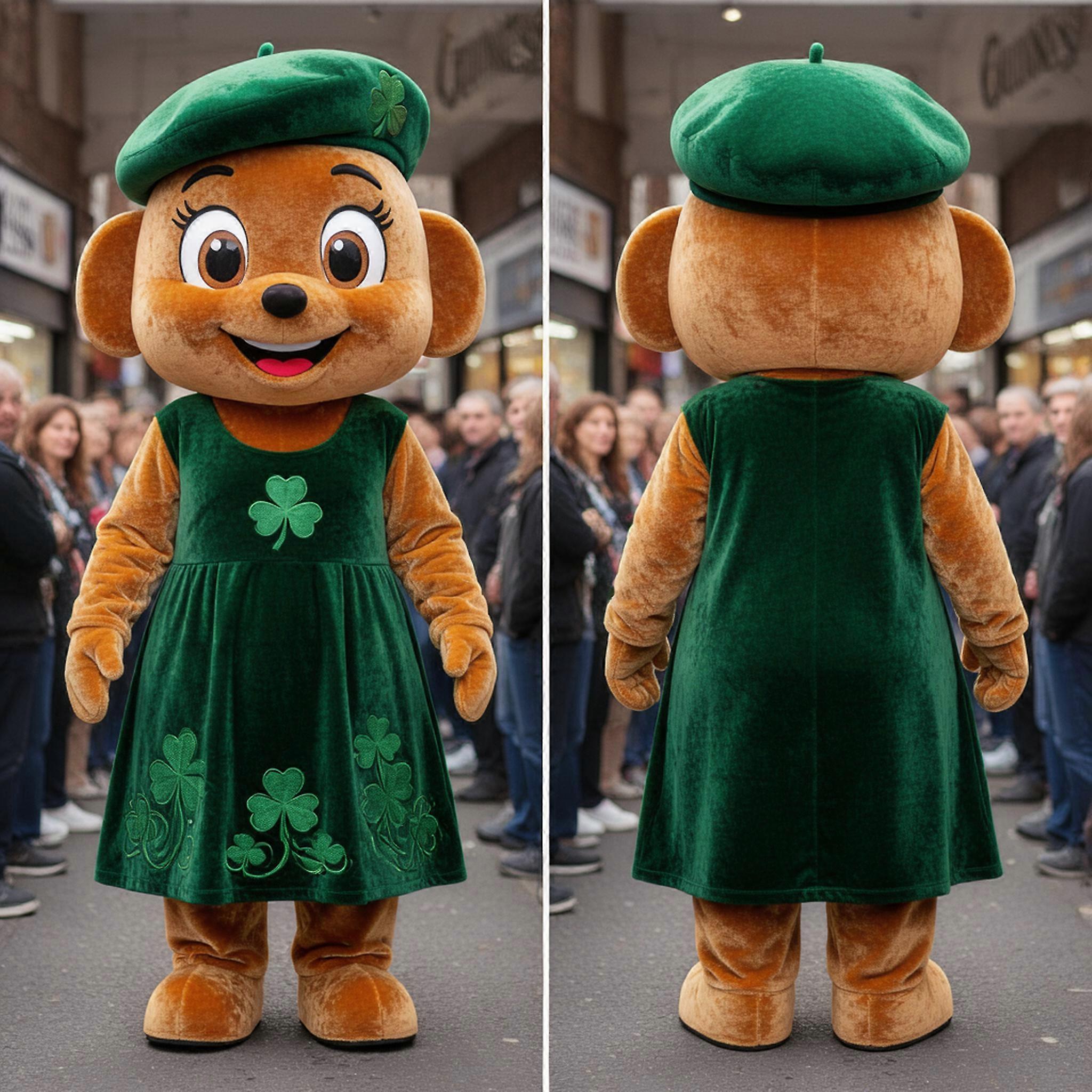 MASTICOT Emerald Green Broad Shouldered Guinness Mascot