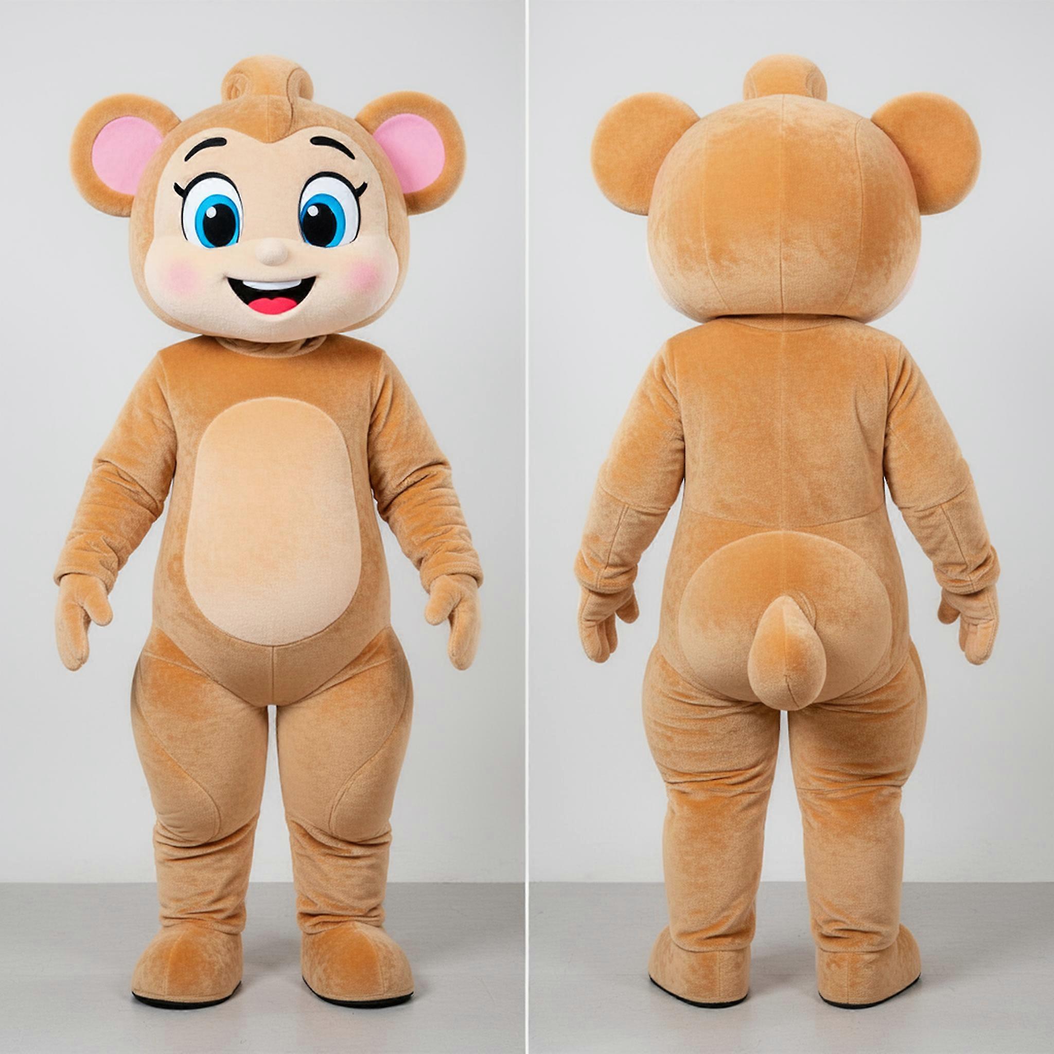 MASTICOT Tan Flexible Contortionist Mascot