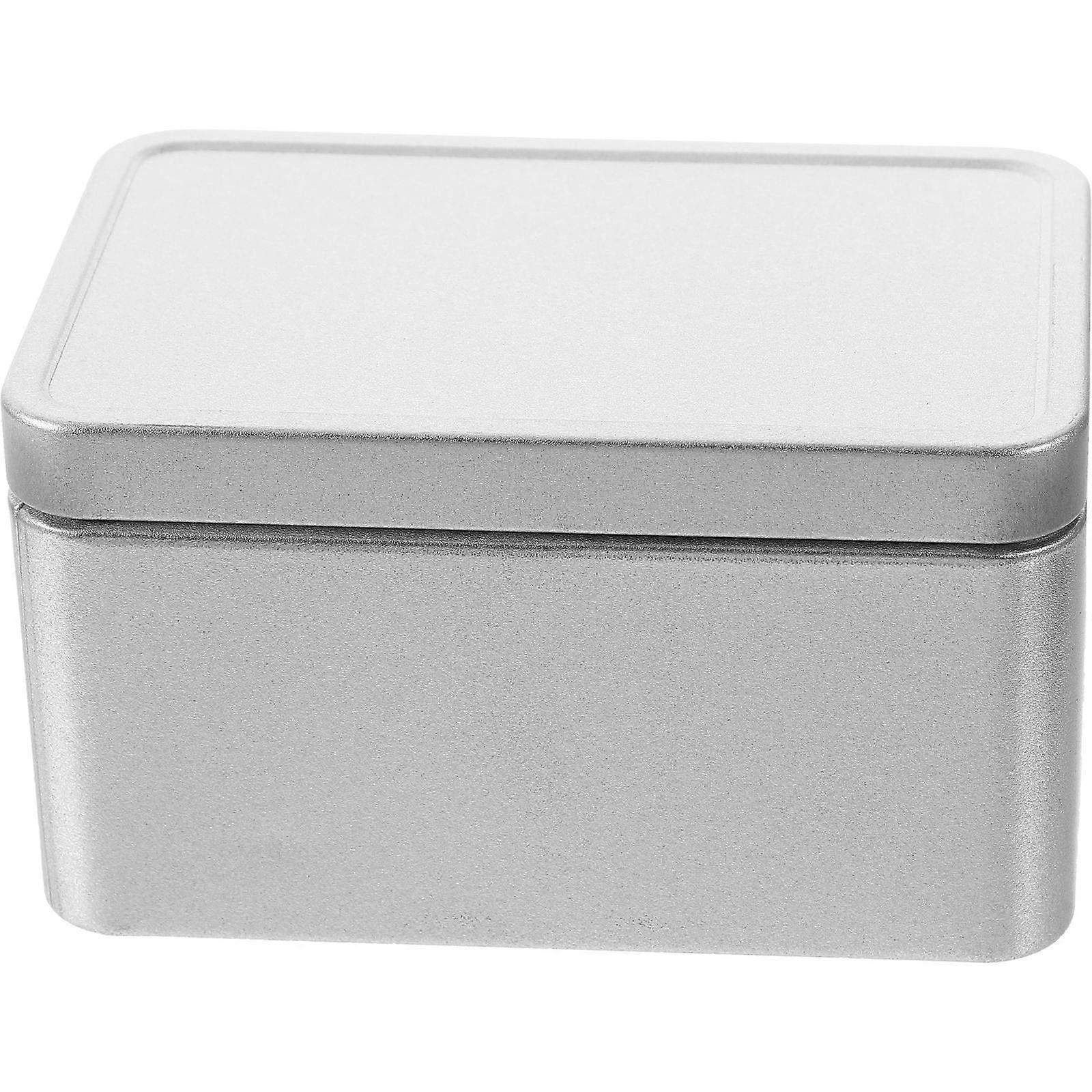 Tea Leaf Tinplate Cookie Storage Box with Lid for Storage