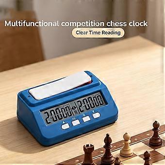 Digitale schaakklok met timer, schaaktimer, draagbare digitale elektronische schaakklok met groot scherm, geschikt als timer tijdens het schaken.
