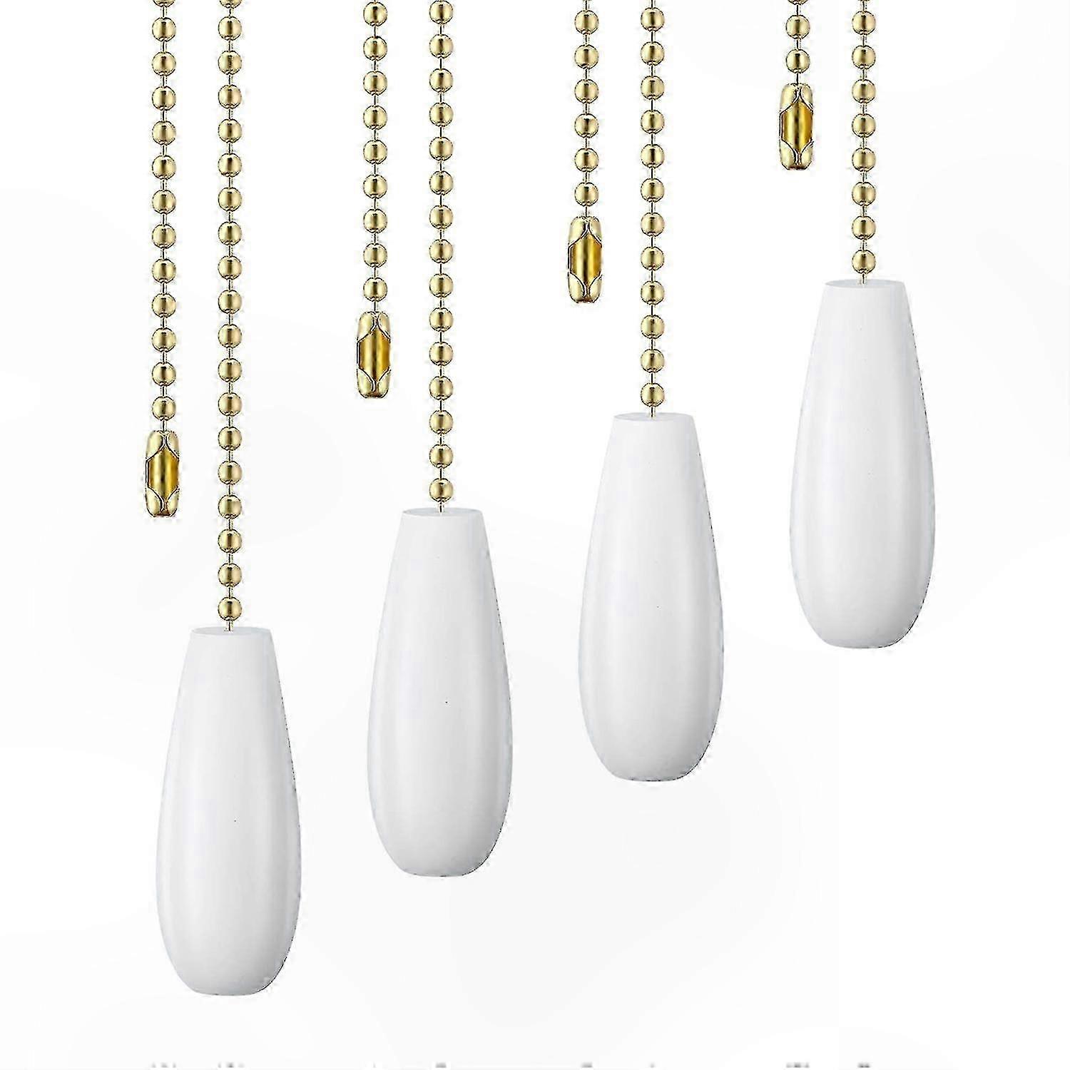 4-Pack Wooden Pull Chains for Ceiling Fans and Lights