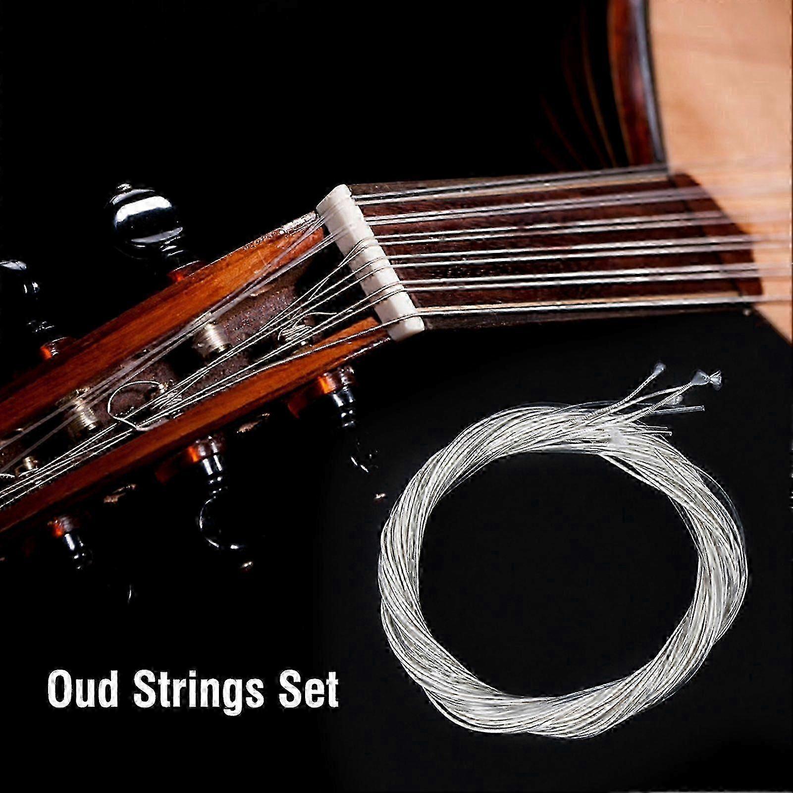 Replacement Oud Strings Set Silver Plated Copper Alloy and Clear Nylon (12 Strings) OCD