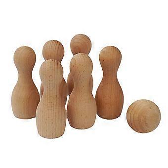 Kid Bowling Toy Wooden Mini Bowling Set for Kids 1Set Indoor Game