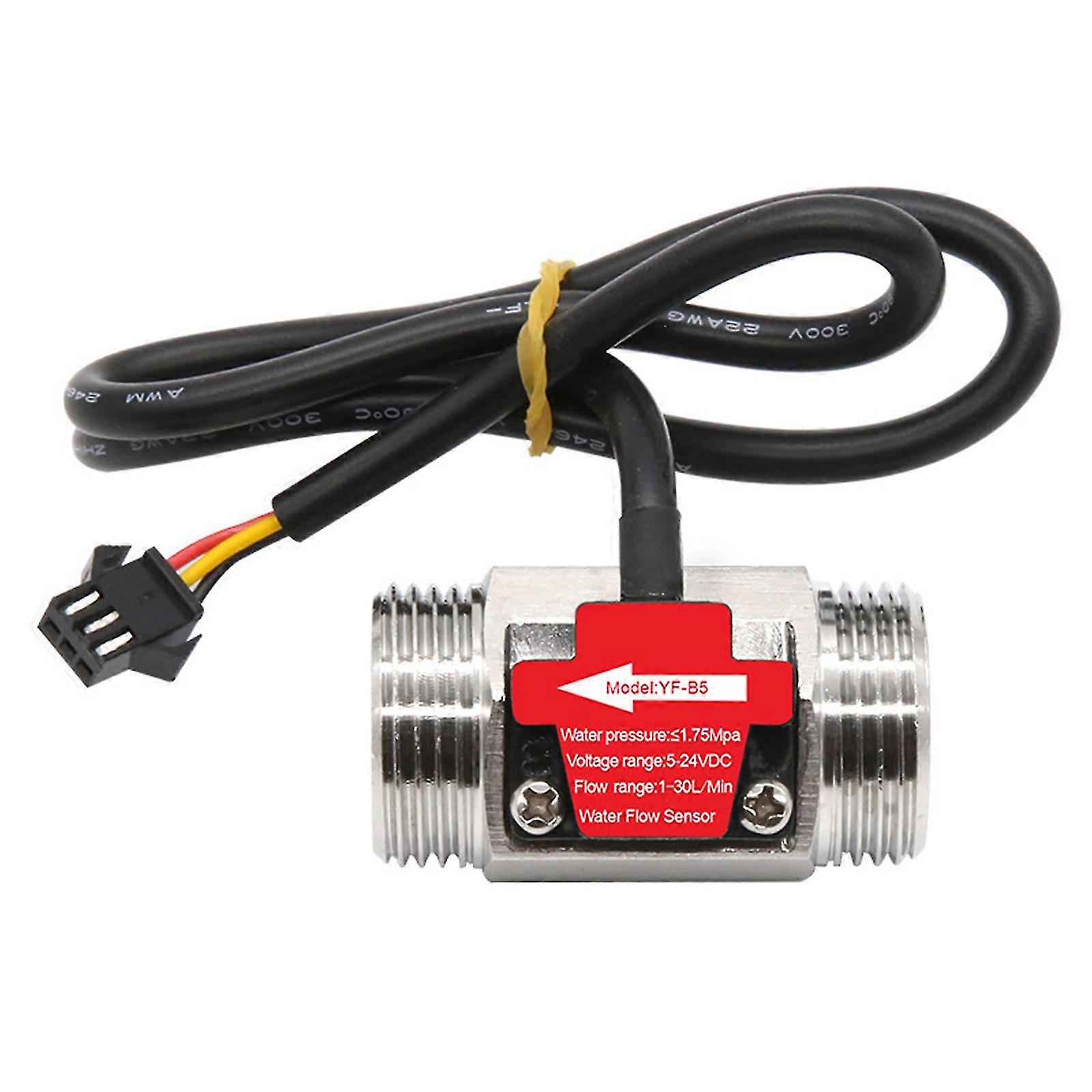 DN20 Stainless Flow Meter Fluidmeter Counter 1-30L/min Water Flow Sensor External Thread Flowmeter