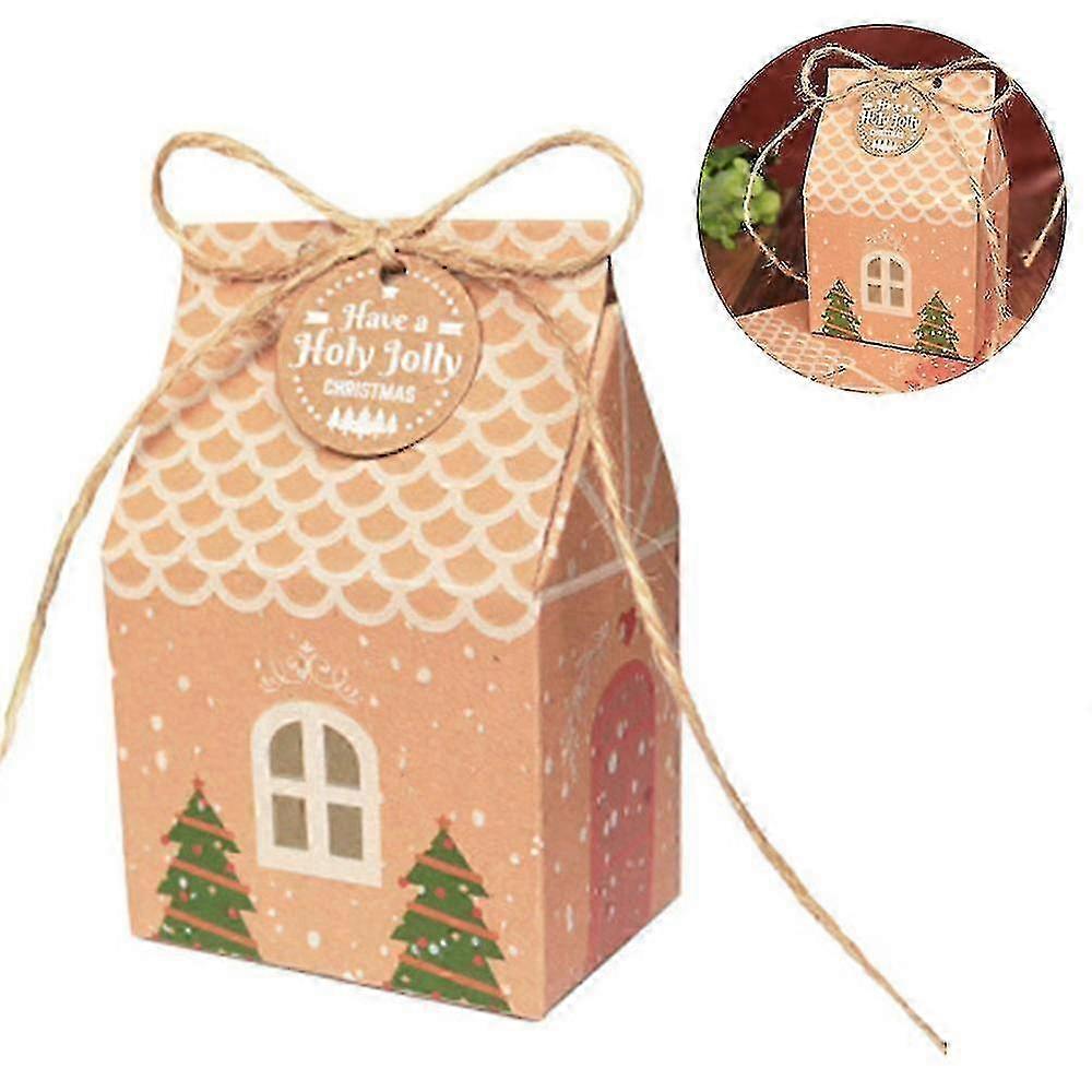 40 Pack Craft Paper Boxes Reusable Christmas Gift Bag