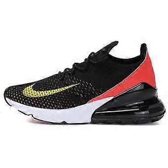 Nike Air Max 270 Flyknit Black Bright Crimson Yellow Strike Women's AH6803-003