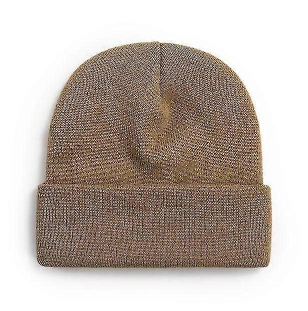 Knitted Hat Solid Color Pullover Beanie Warm Hat