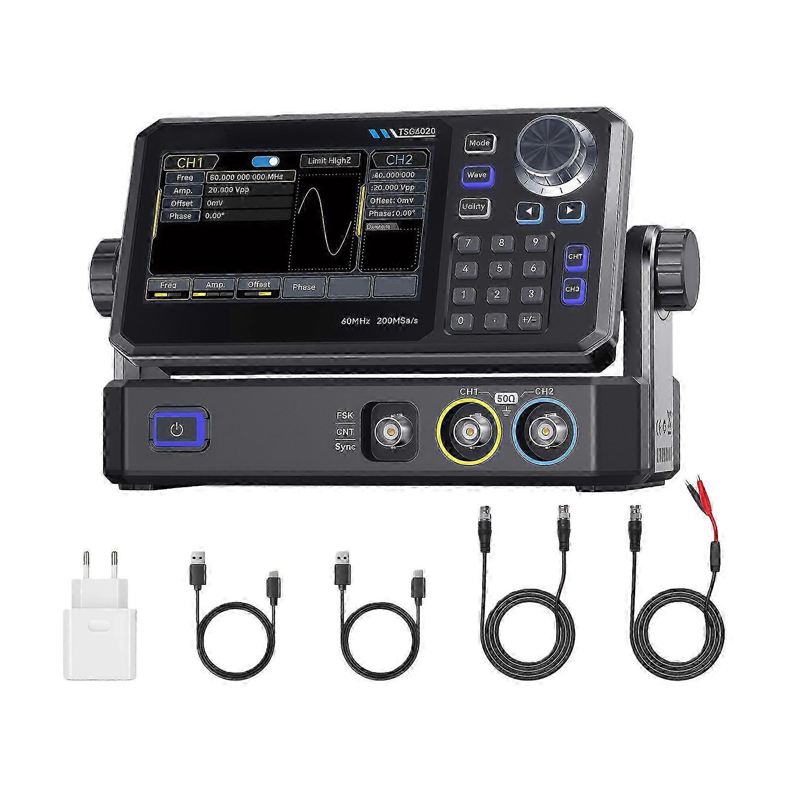 4.3in Touch Display Function Arbitrary Waveform Signals Generator for Electronic Testing Function Signals Generator 200MSa/s Multicolor