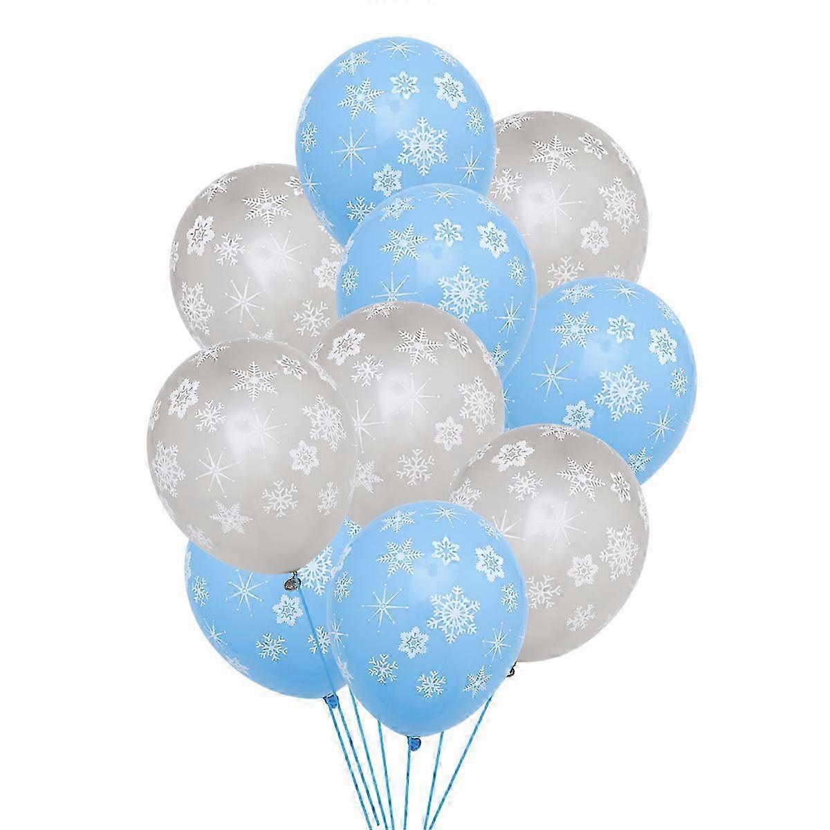 60Pcs Snowflake Latex Balloons
