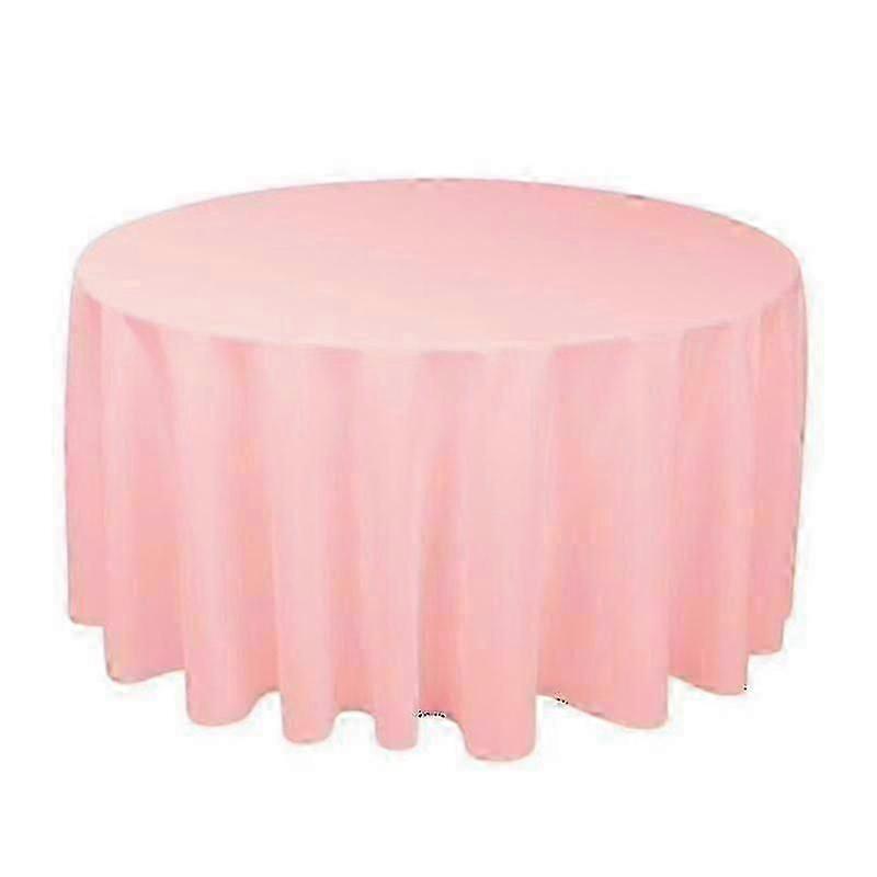 Solid color tablecloth for wedding round polyester durable table cover,C