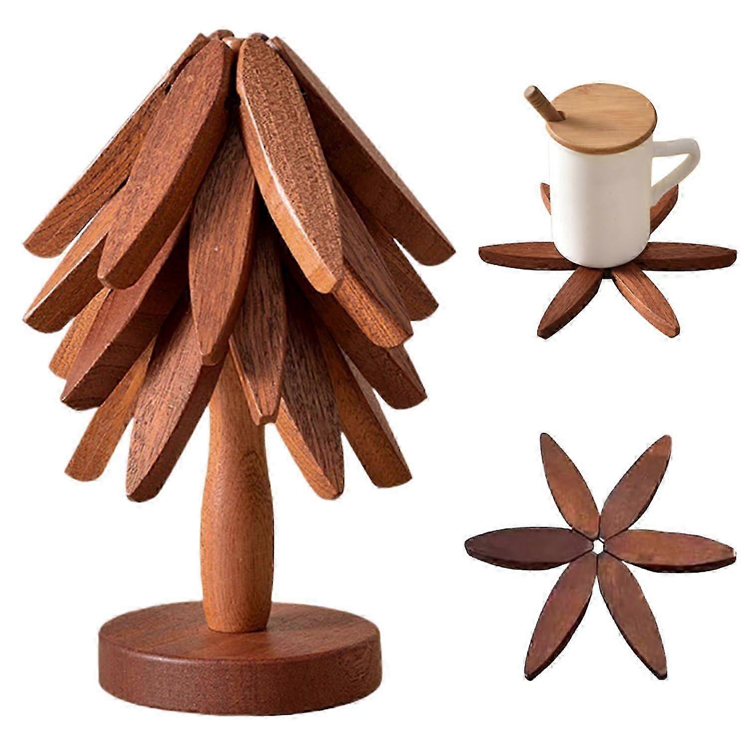 Walnut Tree Trivet Set Foldable Heat Guard