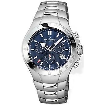 Candino sport Quartz analoge man horloge met titanium C4430/7 armband