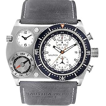 Nautica n-mx 62 Quartz Analog Man Watch with A31021 Cowskin Bracelet