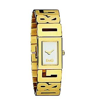 D&g Shout Quartz Analog Women's Watch with Stainless Steel Gold Plated Bracelet DW0290