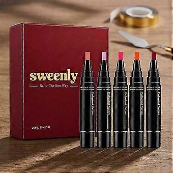 QuickDry Gel Nail Polish Marker Pens Vibrant Color DIY Manicure Kit EasytoUse Nail Art Pens for Beginners Home & Professional Salon Use-jry