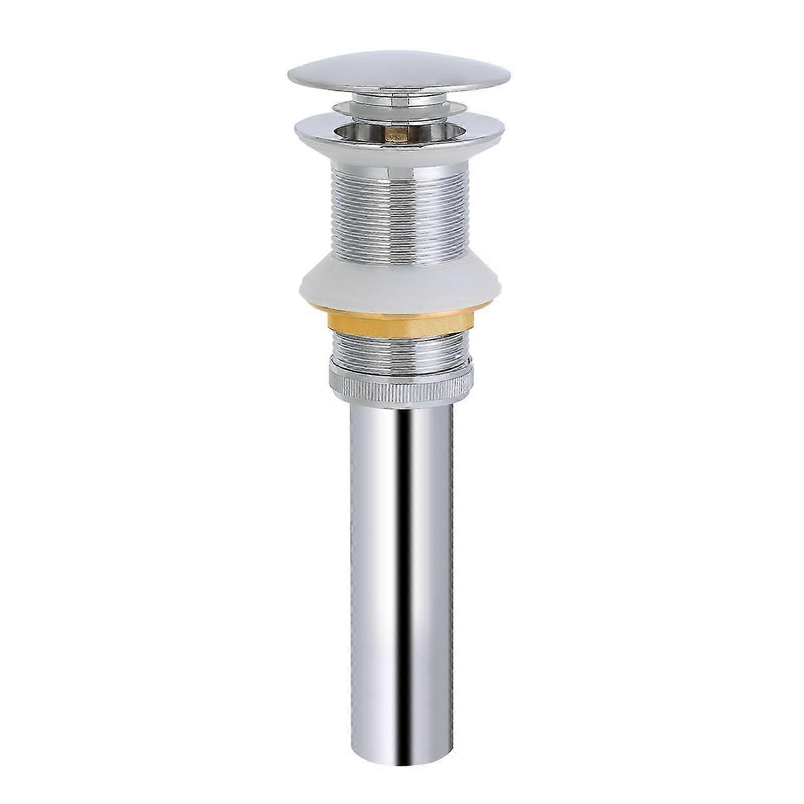 Chrome Brass Push Button Sink Drain