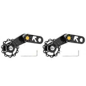 Folding Bike Chain Tensioner, 2x Single Speed Rear Derailleur Chain Guide Wheel, Lightweight