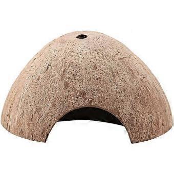 Grotte de cachette de Reptile, Grotte de Reptile de Coquille de Noix de Coco Naturelle cachant la Grotte de nid d'aquarium cachette Confortable pour L
