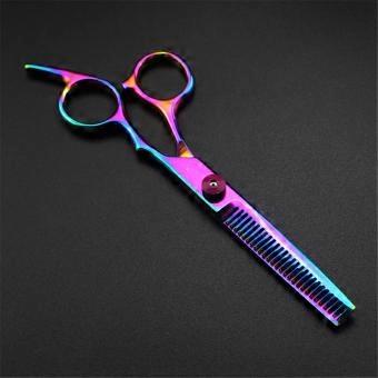 Professional Hair Thinning Scissors 6 Inch Japan 440C Steel Shears with Precise Control Rainbow Finish