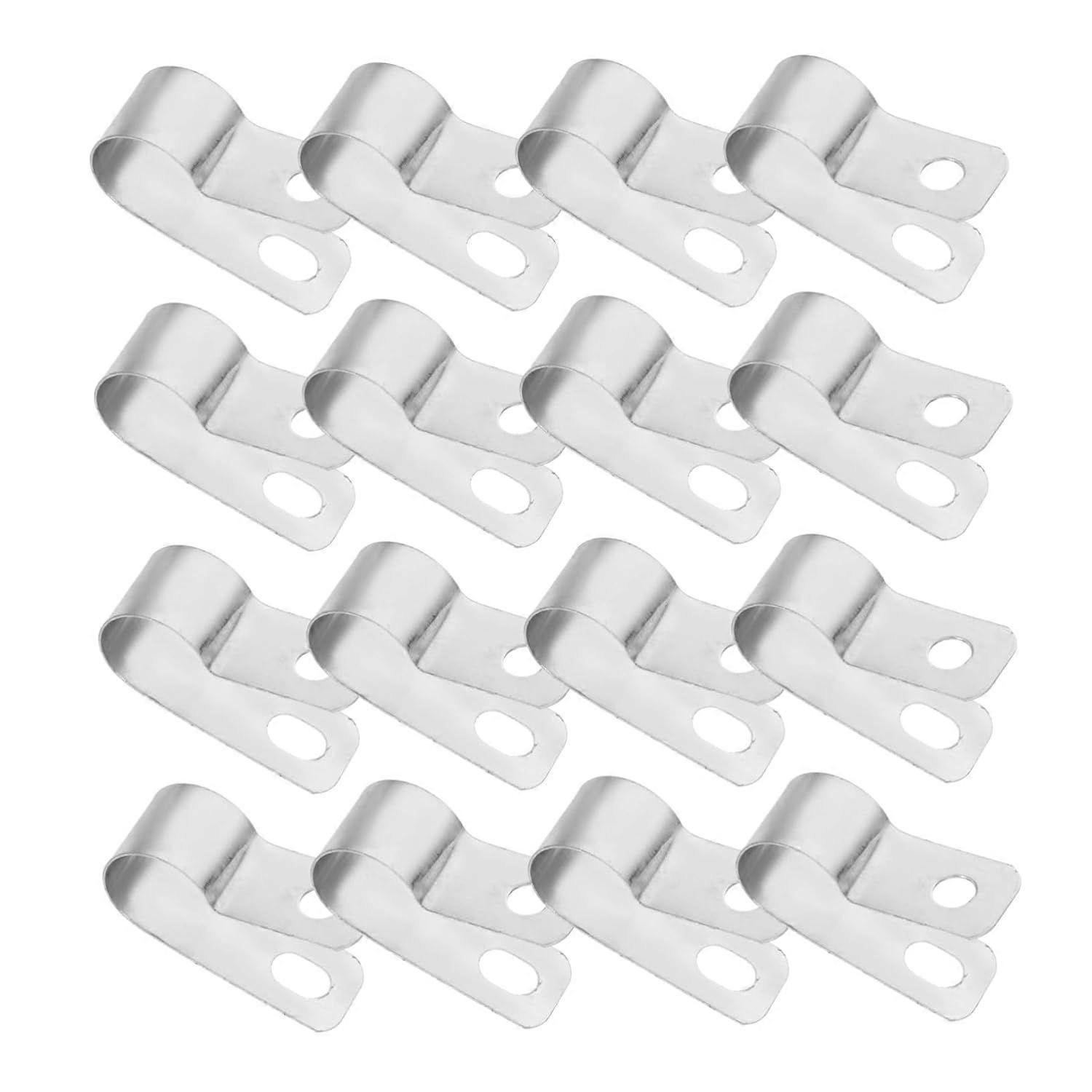 Shaped Cable Wire Clips 20pcs Silver Aluminum Fireproof