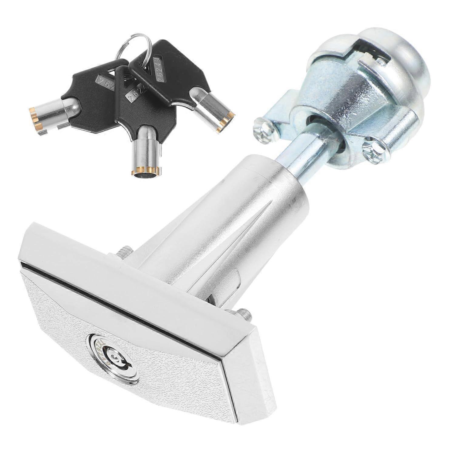 Machine Lock Replacement Snack Machine Locking Bar with Key T-handle Lock Set for Gaming Candy Machines