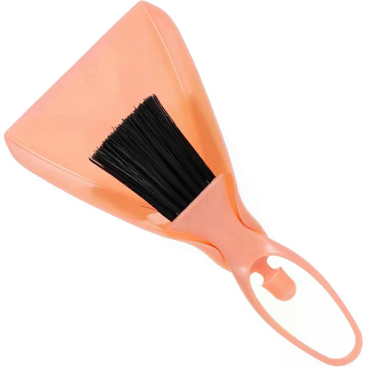 Mini Dustpan and Brush Set Plastic Pink Cleaning Accessory