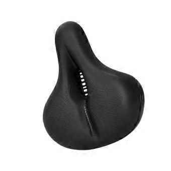 Shock-Absorb Bike Saddles for City Commuting with Double Underside Balls, a Curved Support Bows, and Resilient Foams Padded for Routine Bumps  Black