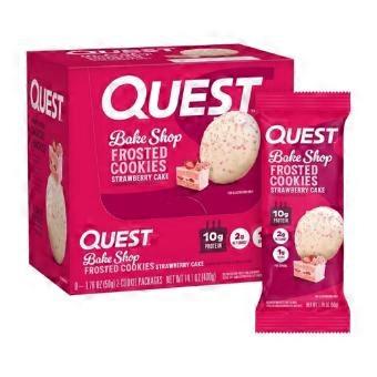 Quest Frosted Protein Cookie Strawberry Cake Flavor, 1.76 Oz (Pack Of 8) (Pack of 1)