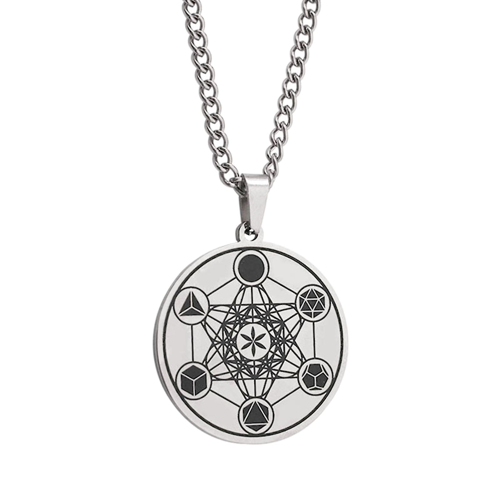 Archangel Metatron Angel of Life Seal Solomon Κολιέ από ανοξείδωτο ατσάλι