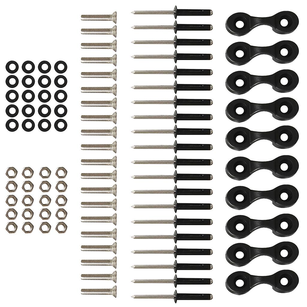 Kayak Deck Loops Tie Down Pad Eye with Screws Rivets Rigging Accessories Kit