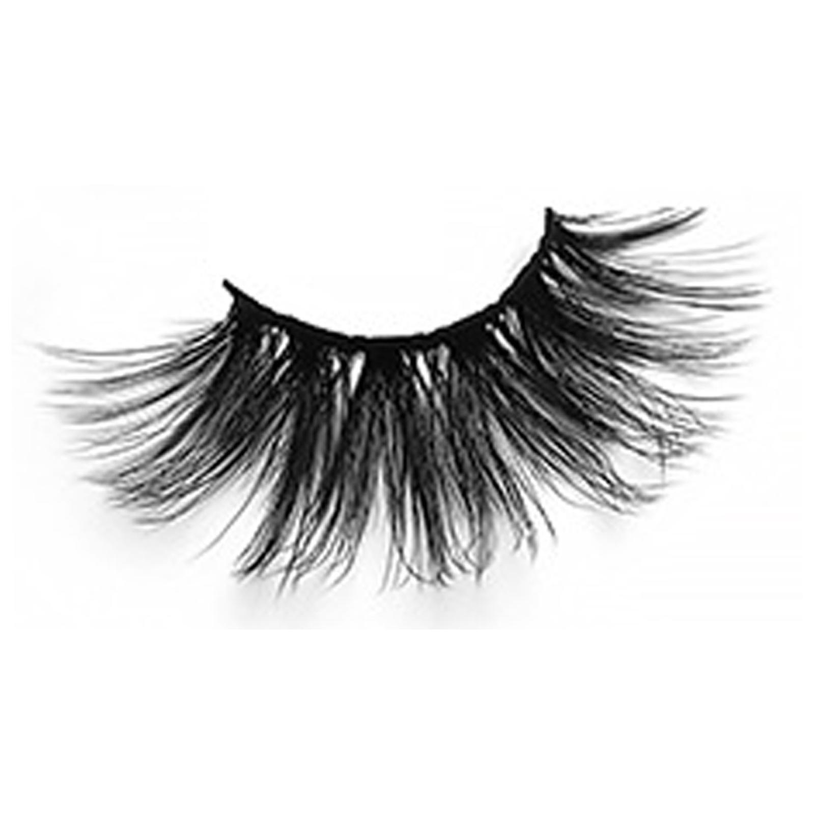 Faux False Eyelashes 25mm Long Dramatic Fluffy Eyelashes With Clear Laser Box