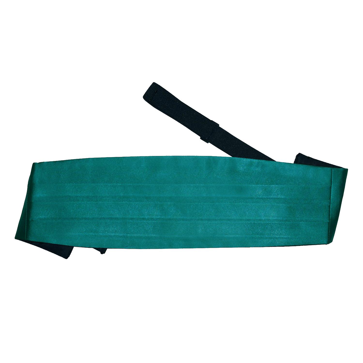Teal-Plain Satin Kummerbund