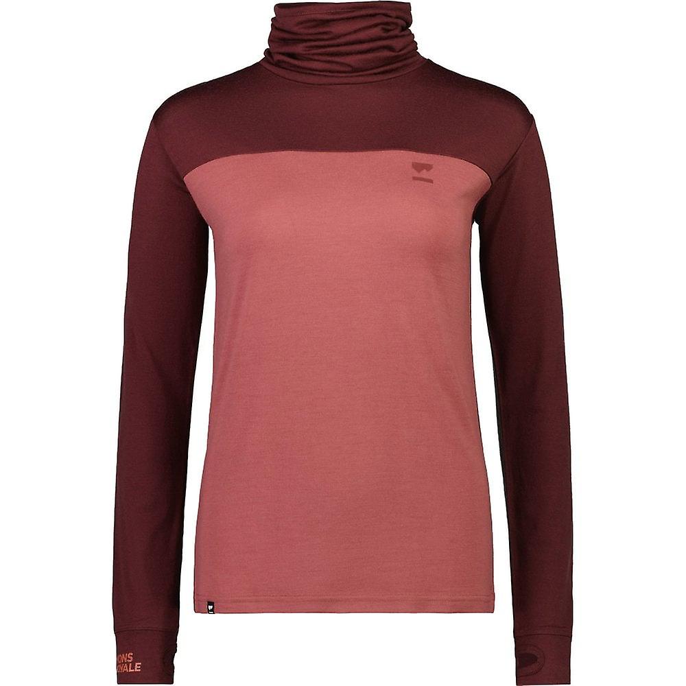 Mons Royale Yotei Bf Col Haut Femme Wmn / Marron/Rouge / L