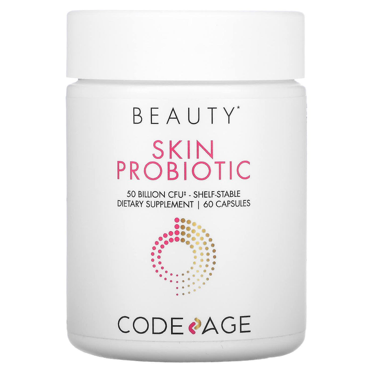 Codeage, Skin Probiotic, Shelf-Stable, 50 Billion CFU, 60 Capsules