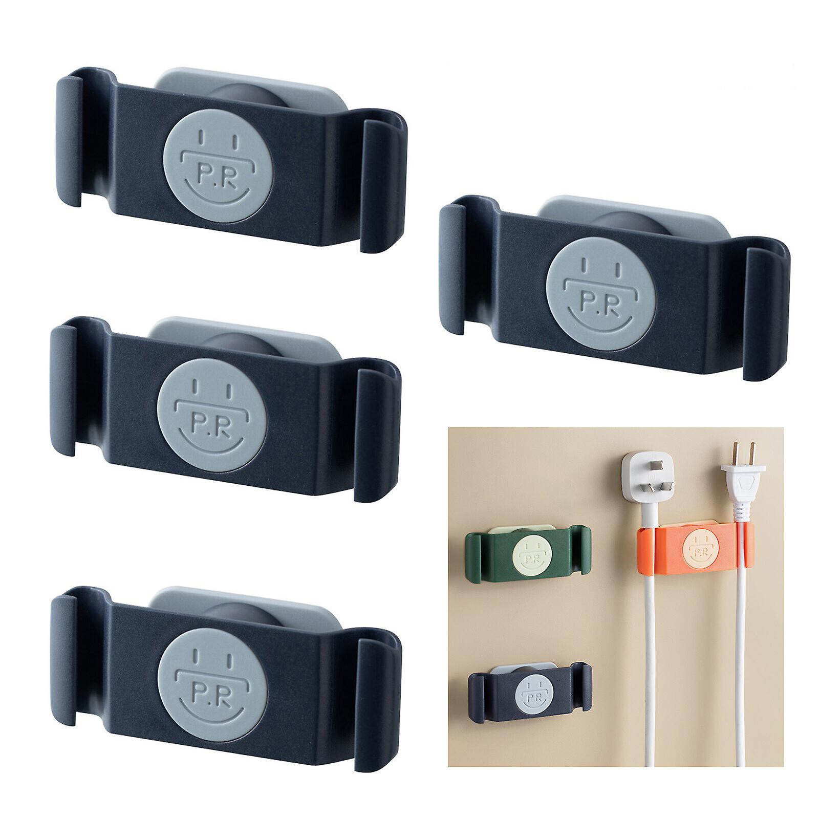 Power cord holder, rotatable plug winding device, kitchen wall mounted data cable, strong adhesive, 4 blue colors