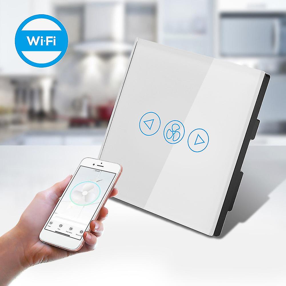 واي فاي الذكية مروحة التحكم في سرعة التبديل دعم لجوجل الصفحة الرئيسية/الأمازون اليكسا المملكة المتحدة القياسية 110-240V