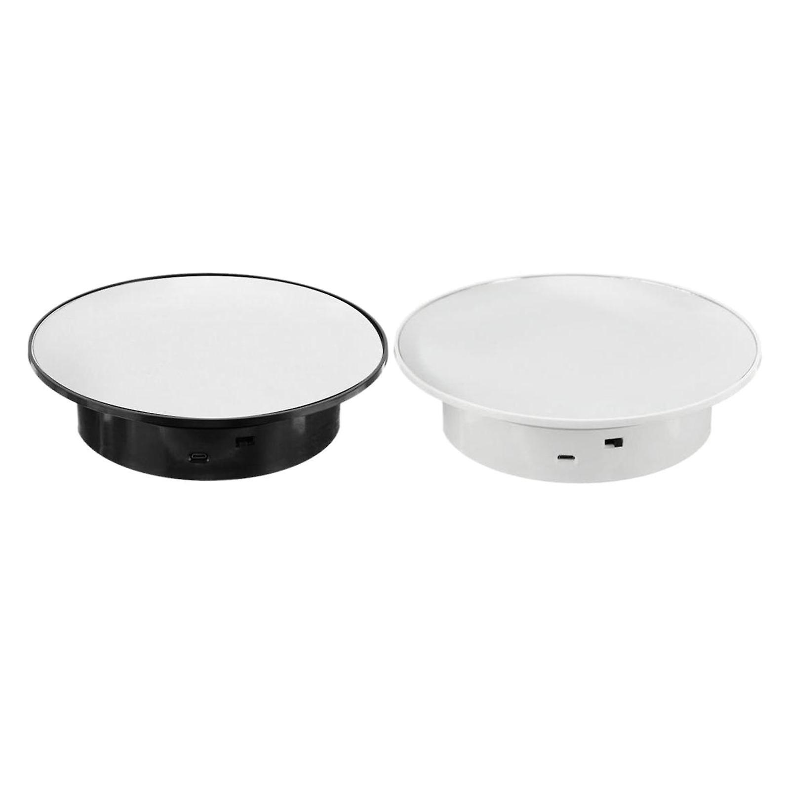 2pcs lectric Rotating Display Stand Turntable for Jewelry Watch