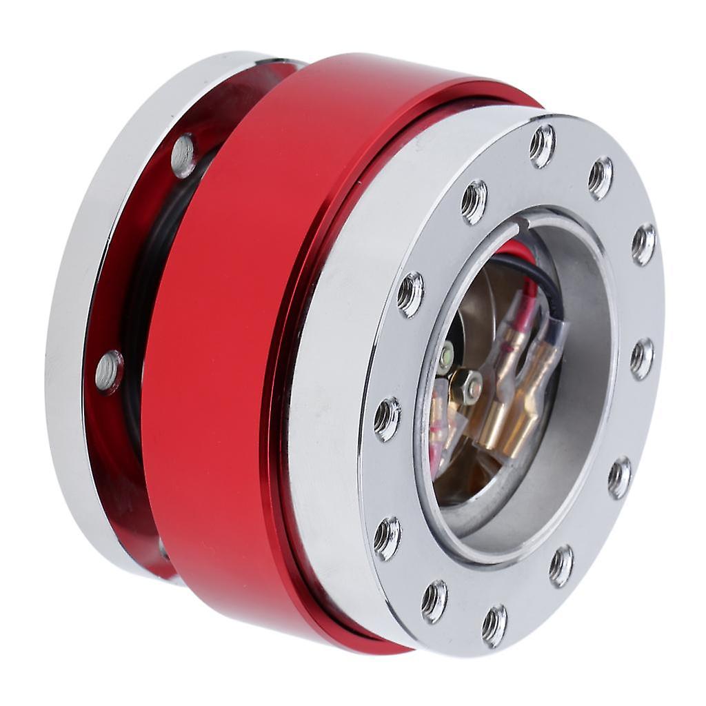 Quick Release Snap Off Hub Adapter for 6 Hole Steering Wheel Red