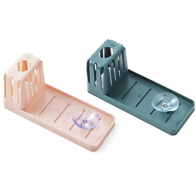 Sponge drain grid, 2 sponge drain grids (dark blue + pink)