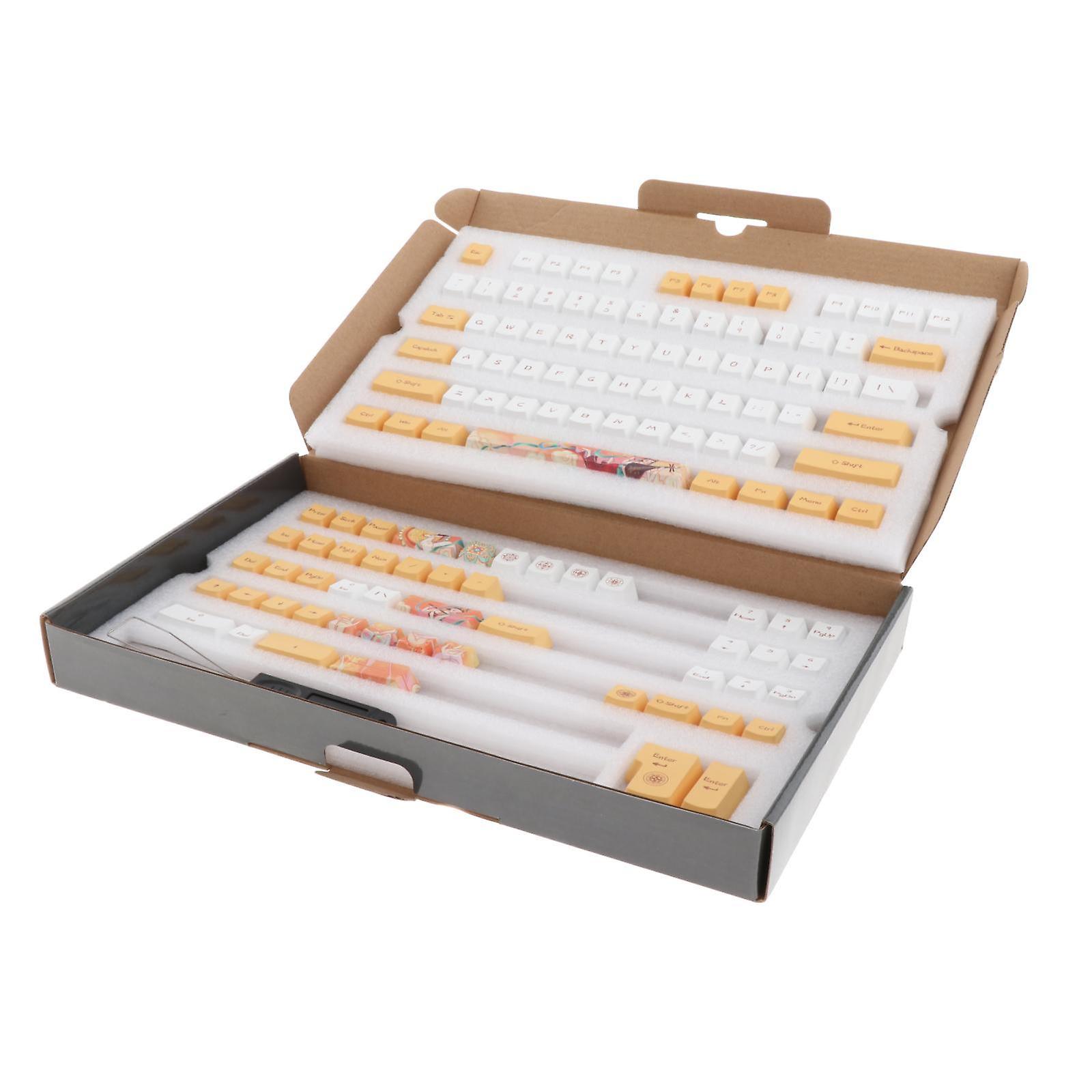 124Keys PBT Keycaps Oriental Theme for Cherry Profile MX Switch Keyboards